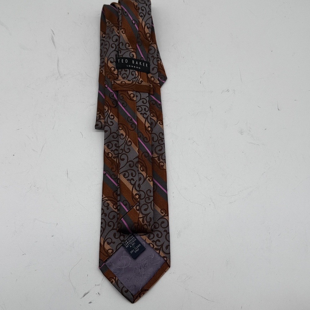 Ted Baker Elegant Brown and Purple Tie